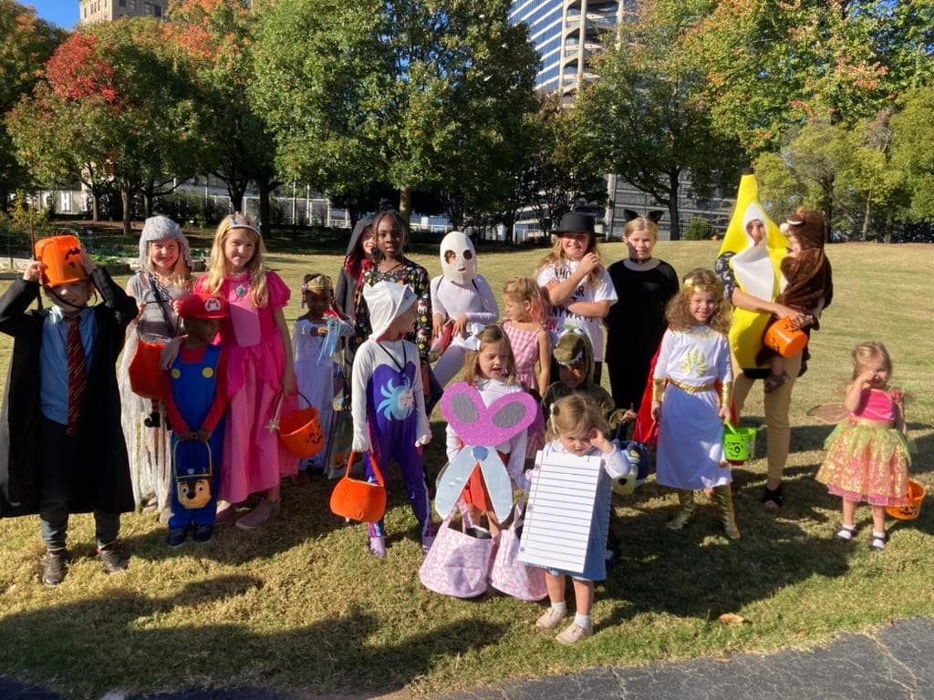Kids dressed up at Halloween Carnival